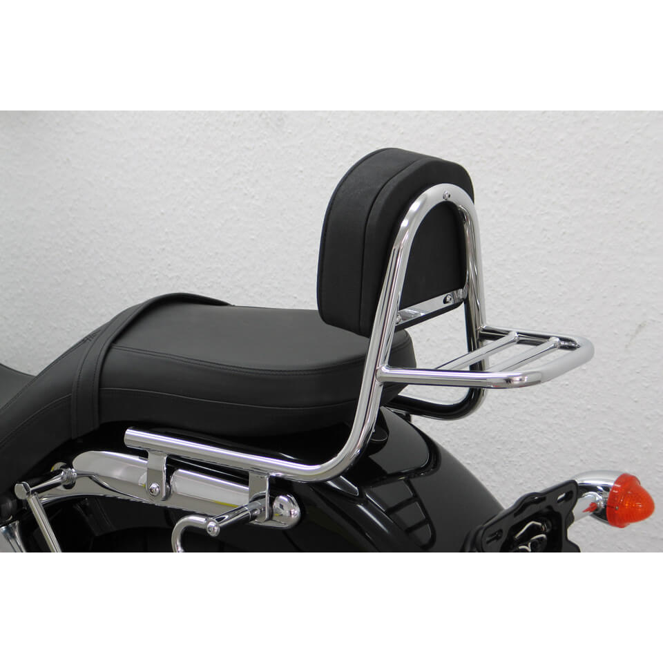 FEHLING Sissy Bar en tube avec coussin et porteur, TRIUMPH America 2007-, argent