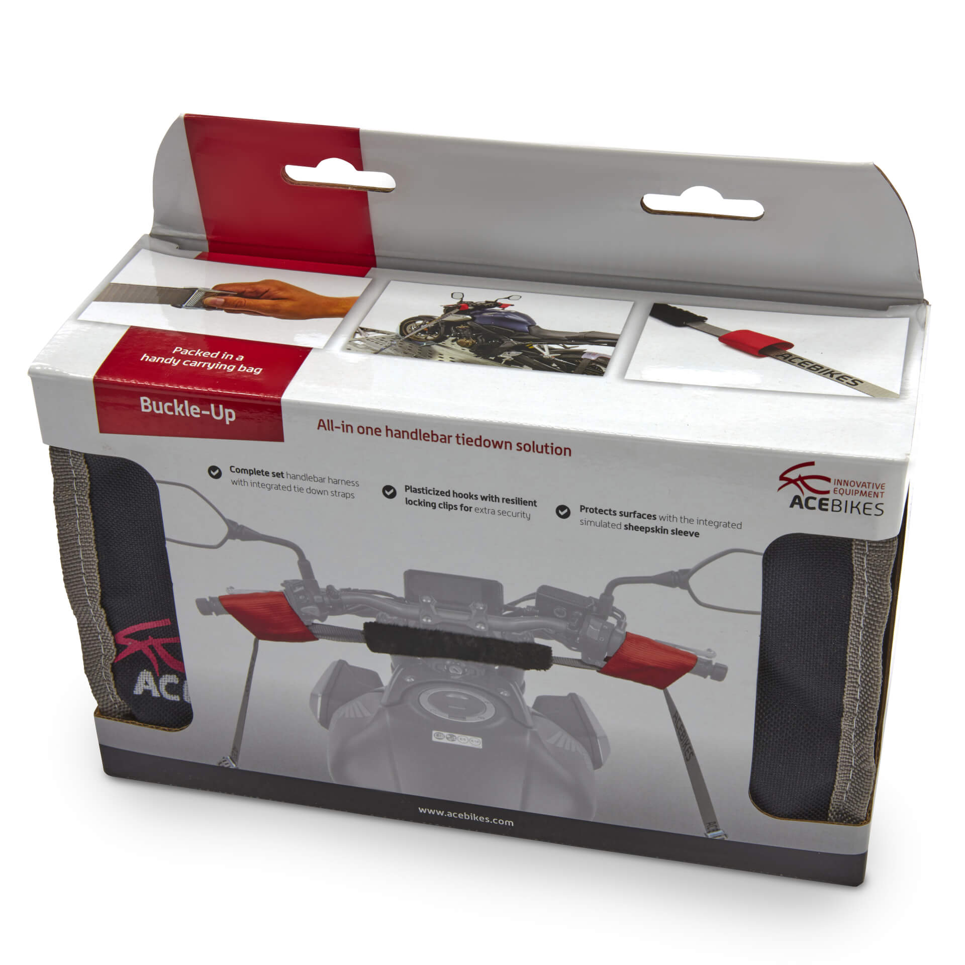 ACEBIKES Buckle-Up tensioning belt system, grey, grey