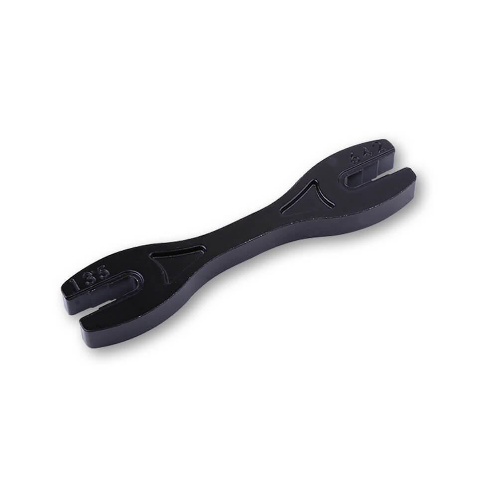 Spoke wrench for spoke size 1 to 6, grey, grey