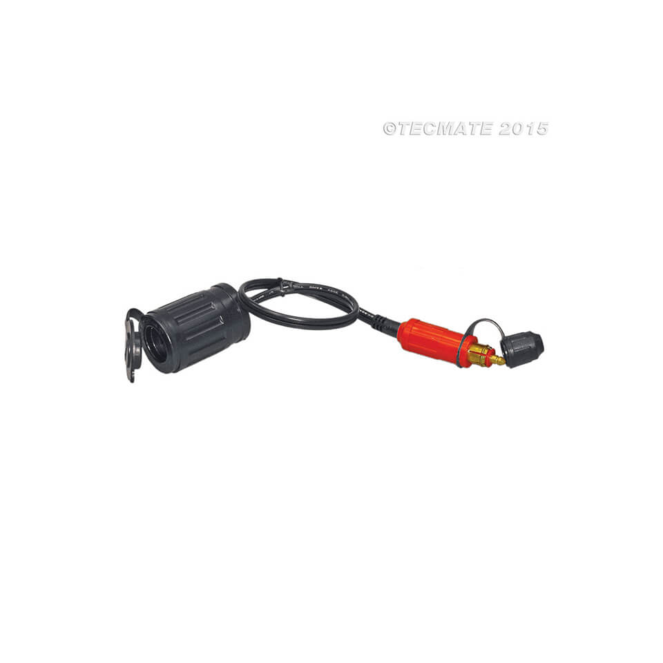 OPTIMATE Adapter cable motorcycle socket outlet to car socket outlet (No.16)