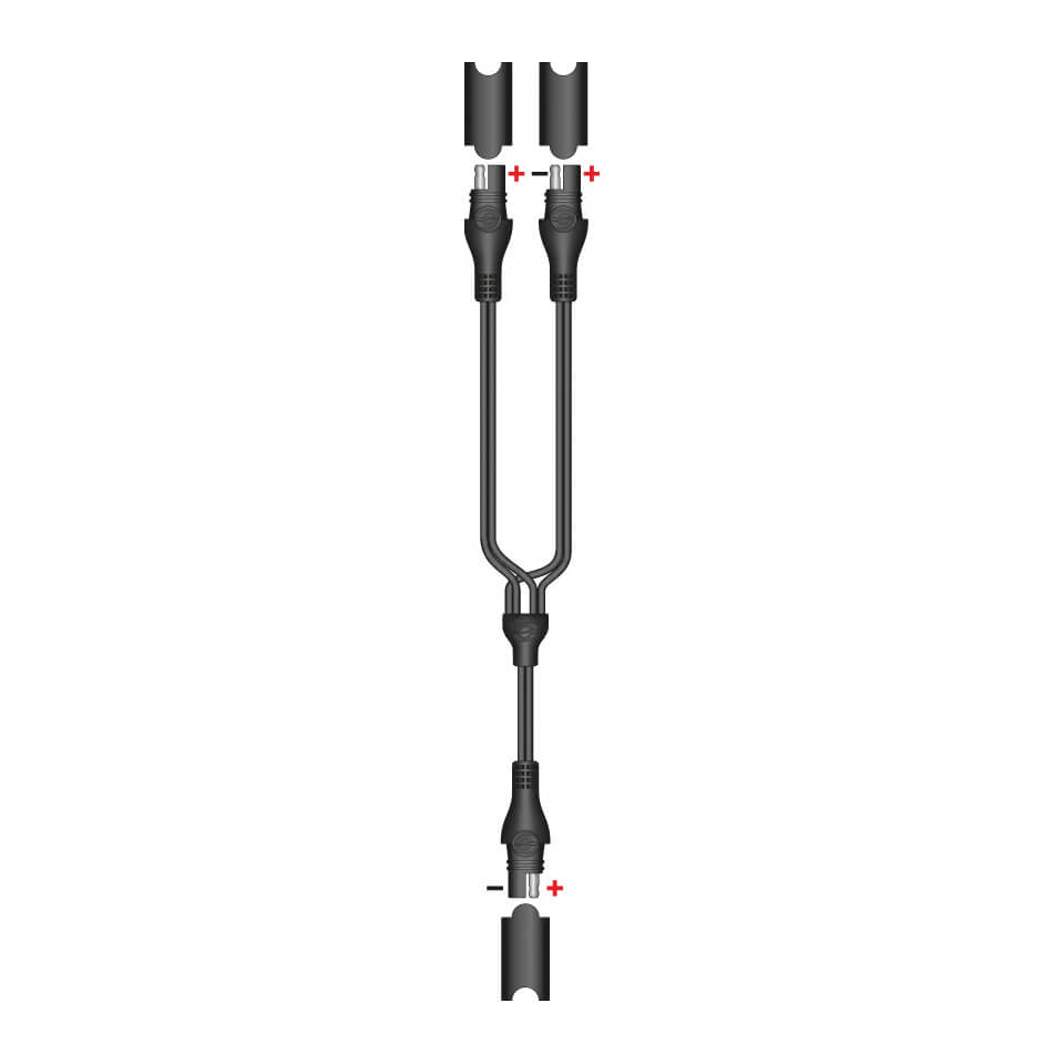 OPTIMATE Y splitter without fuse, SAE plug