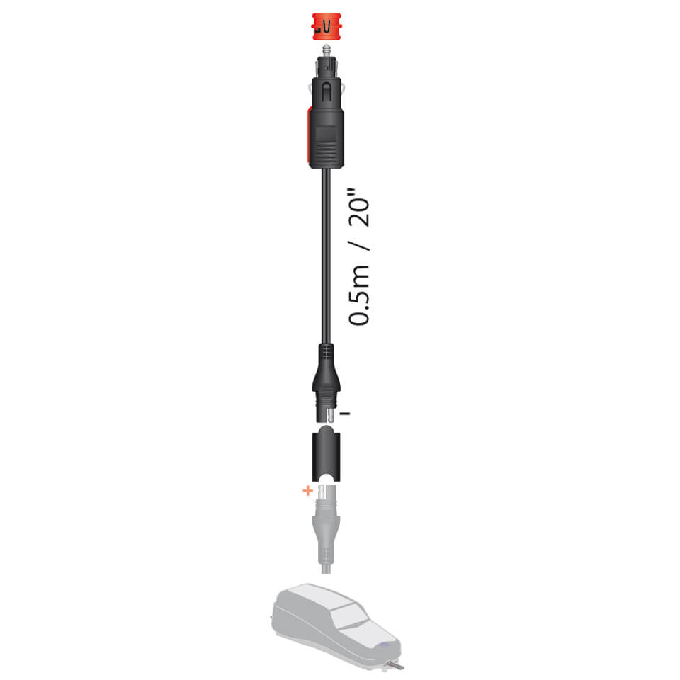 OPTIMATE 12V plug for DIN-sockets & cigarette lighter