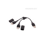 OPTIMATE Adapter cable USB plug to 2x USB coupling (No.110)