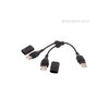 OPTIMATE Adapter kabel USB-kontakt till 2x USB-koppling (No.110)