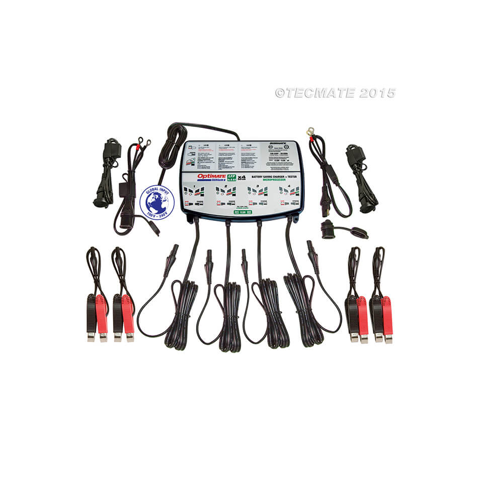 OPTIMATE Lithium Quad (TM484), 4x 12,8V 0,8A, 8-traps lader