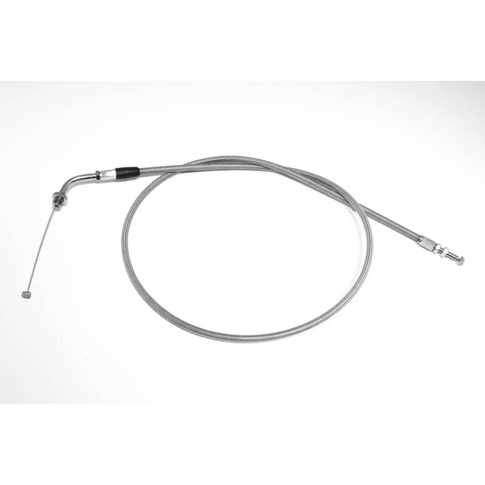 Steel flex gaszug opening, HONDA VT 750 C,08-09, 150mm extended., silver, silver