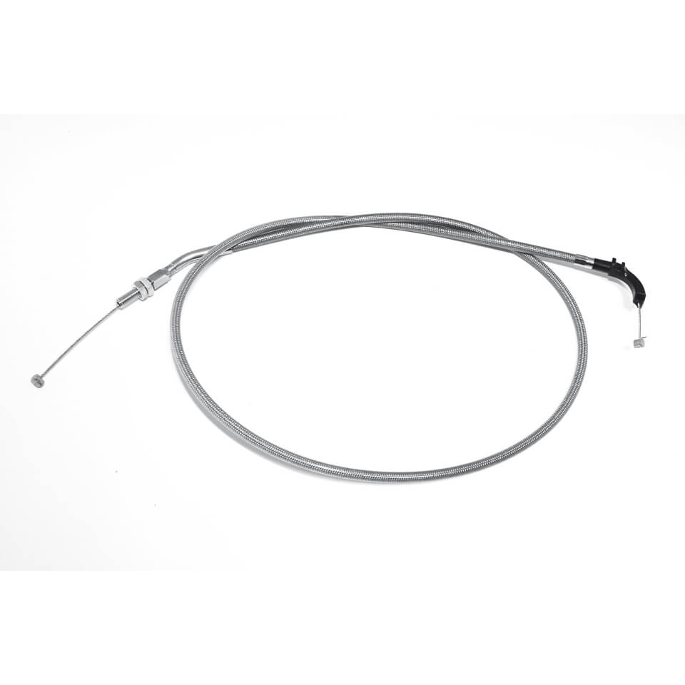 Steel flex gas pass closing, SUZUKI VZ1800 (M109R) 06-09, 150mm extended., silver, silver