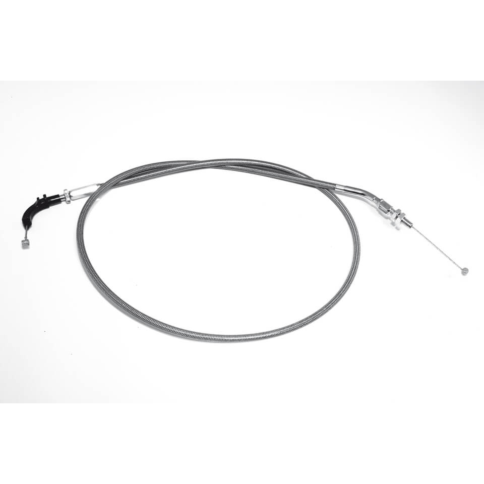 Steel flex gaszug opening, SUZUKI VZ1800 (M109R) 06-09, 150mm extended., silver, silver