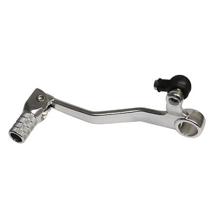 Gear lever aluminium, with deflection KAWASAKI ZX 12 R, 00-06, foldable, silver, silver