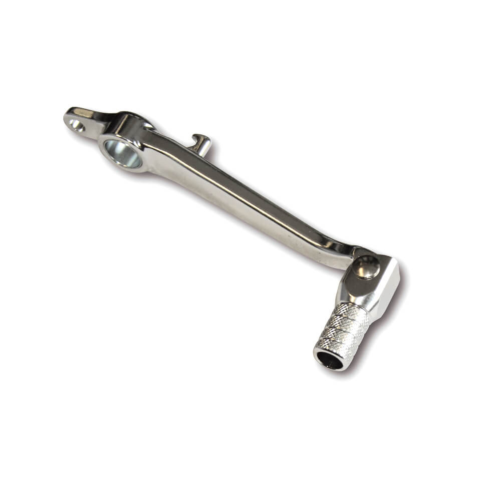 Foot brake lever aluminium, KAWASAKI ZX 6 R, 03-04, foldable, silver, silver