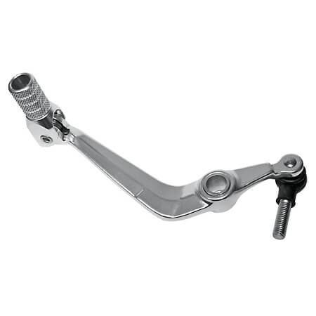 Gear lever aluminium, with deflection YAMAHA YZF R6, 99-07, foldable, silver, silver
