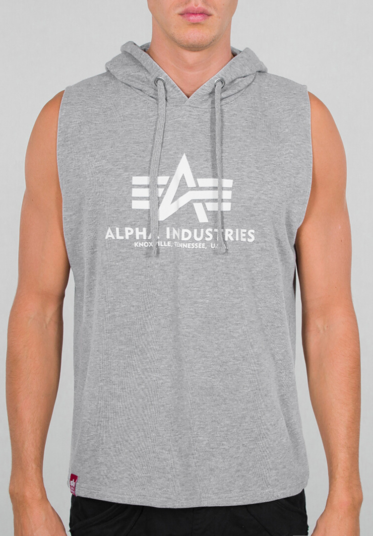Alpha Industries Basic Hooded Tank Top, grau, Größe 2XL, grau, Größe 2XL