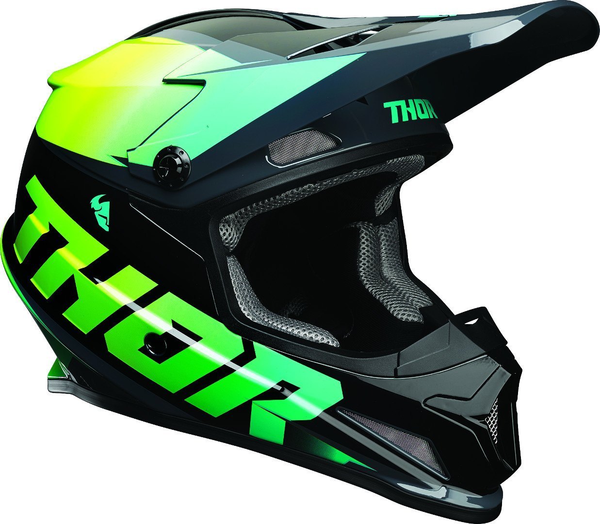 Thor Sector Fader Motocross Helmet, black-green, Size 2XL, black-green, Size 2XL