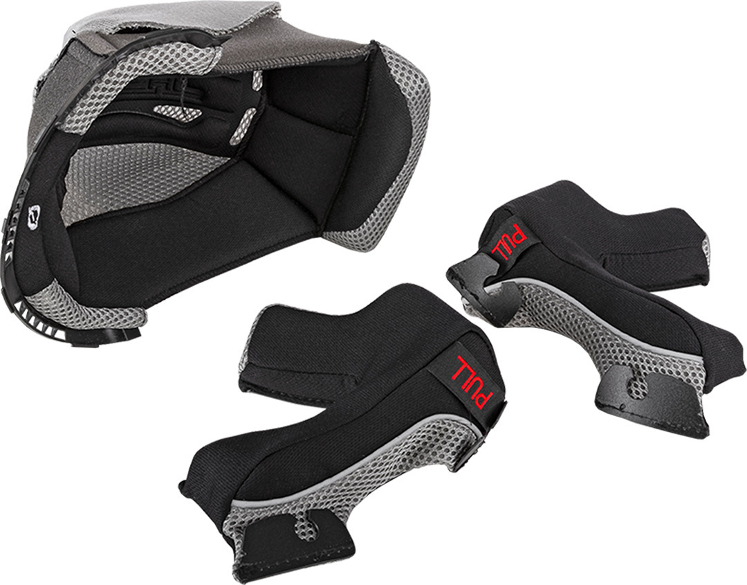 Oneal 8Series Liner & Cheek Pads, grey, Size M, grey, Size M