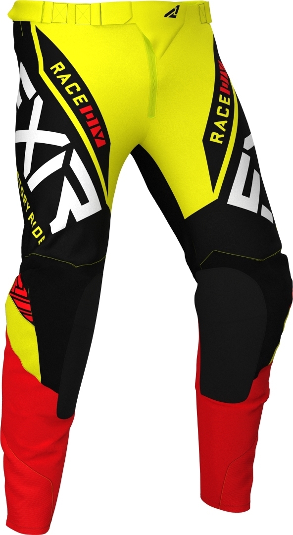 Image of FXR Helium MX Gear Pantaloni Motocross, nero-rosso-giallo, dimensione 34