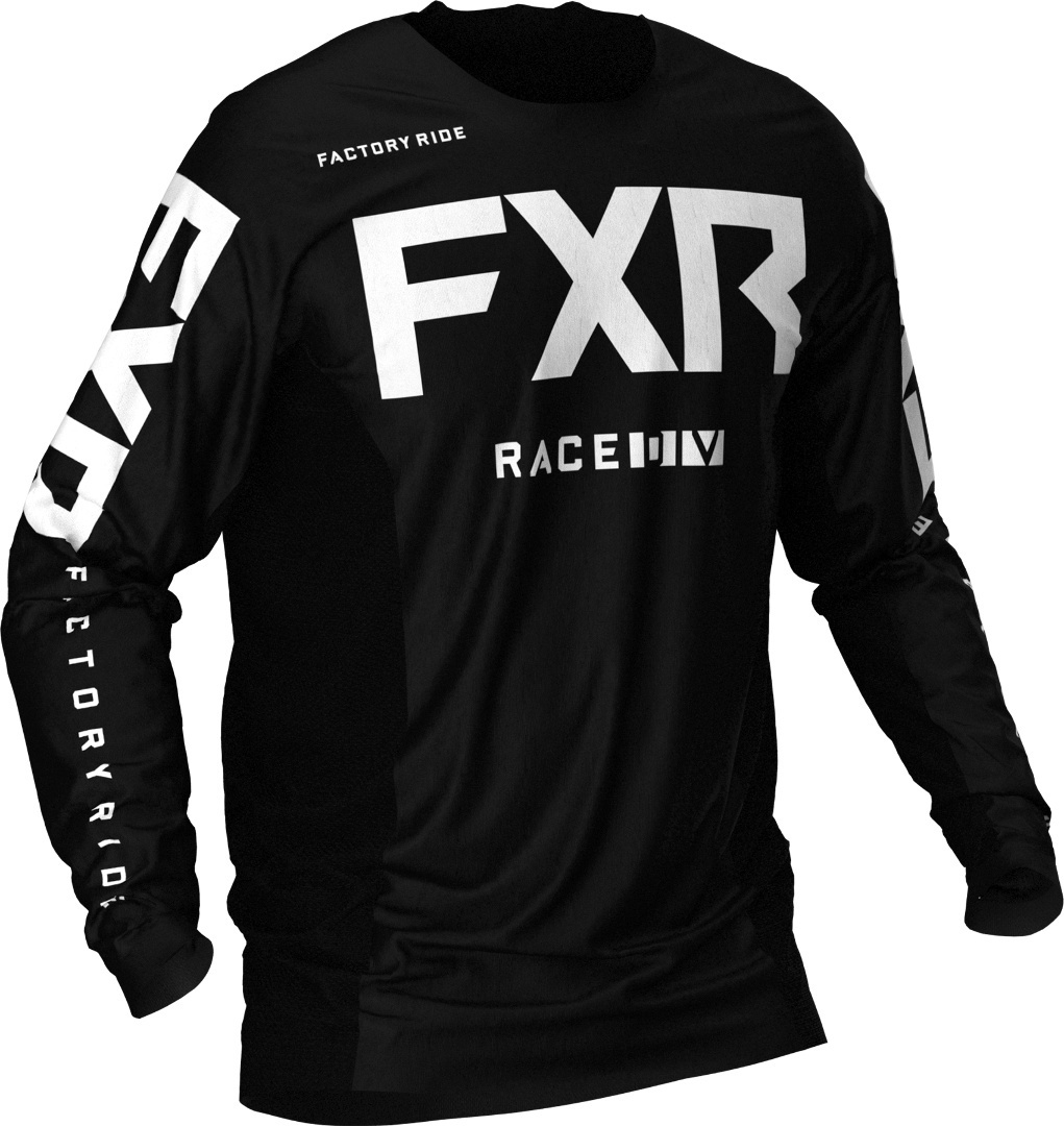 Image of FXR Podium MX Gear Maglia Motocross, nero-bianco, dimensione 2XL