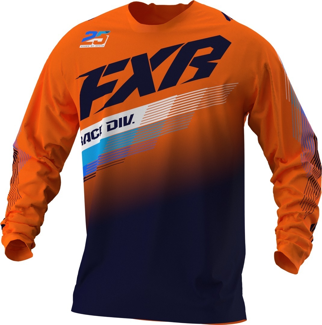 Image of FXR Clutch MX Gear Maglia Motocross, blu-arancione, dimensione L