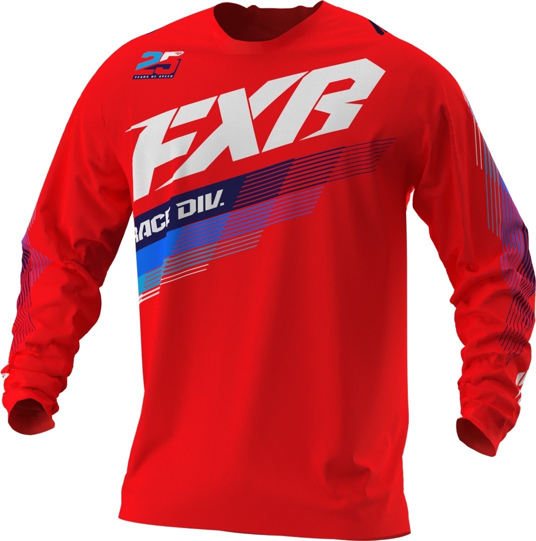 FXR Clutch MX Gear Motocross Jersey, vit-röd, storlek S