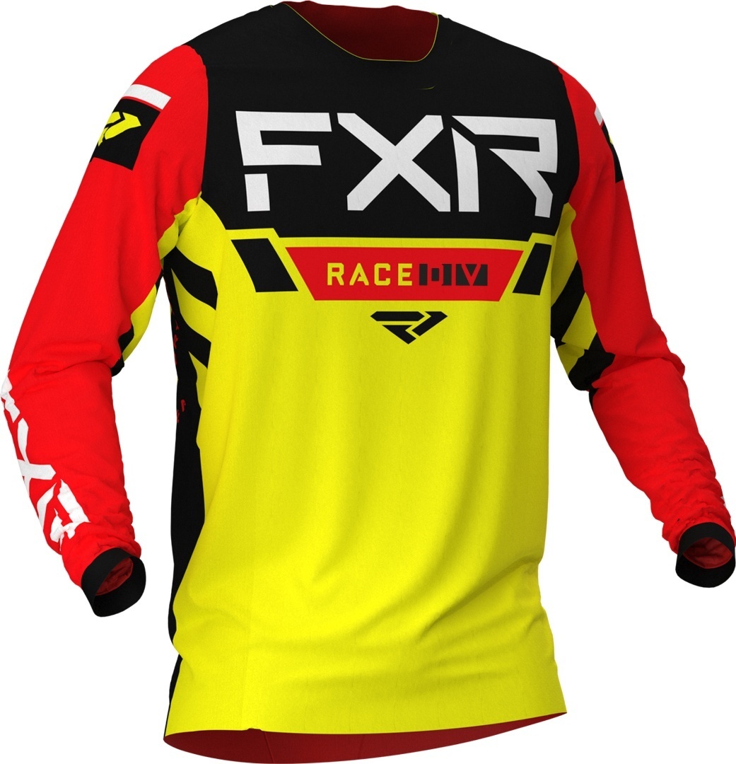 FXR Pro-Stretch Helium MX Gear Youth Motocross Jersey, black-red-yellow, Size M, black-red-yellow, Size M