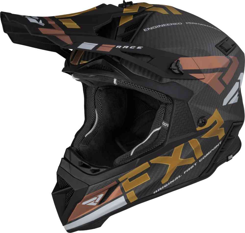 FXR Helium Alloy Carbon Casco de Motocross