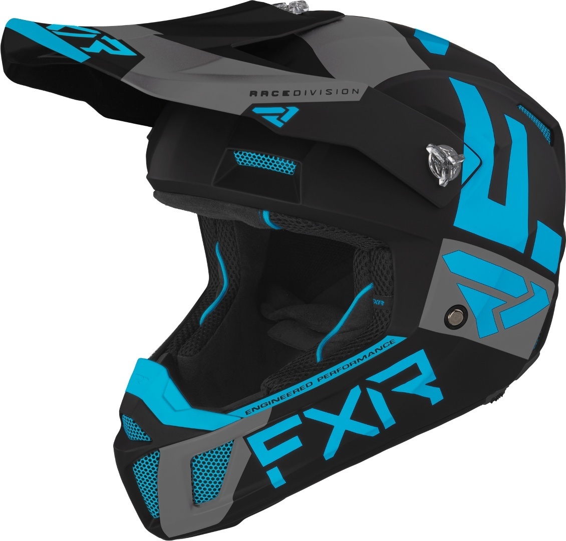 Image of FXR Clutch CX MX Gear Casco Motocross, nero-blu, dimensione S