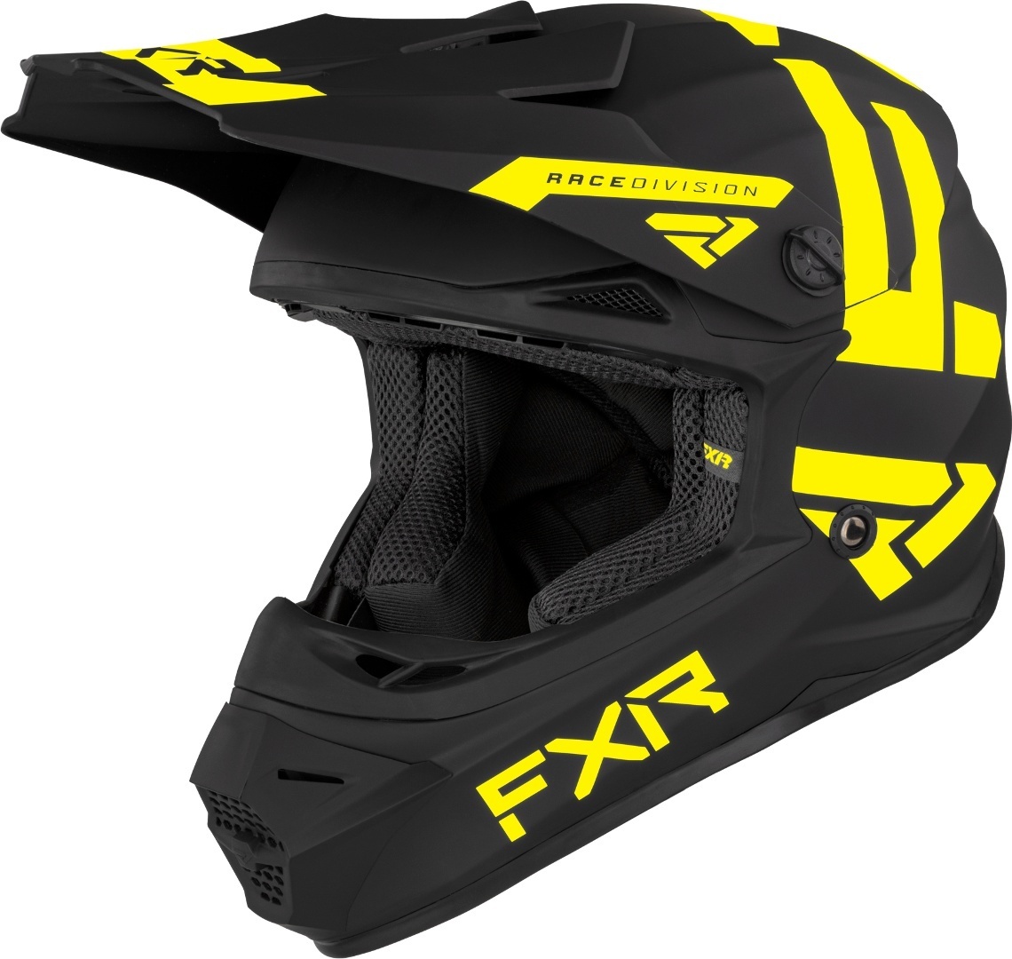 FXR Legion MX Gear Youth Motocross Helmet, black-yellow, Size S, black-yellow, Size S