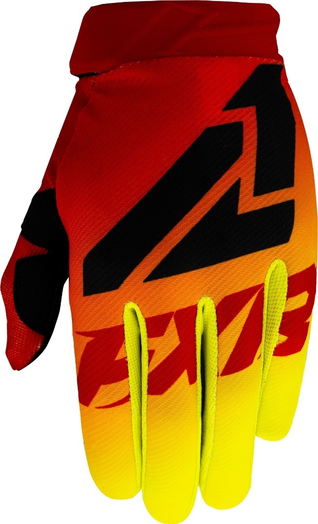 FXR Clutch Strap MX Gear Motocross Gloves, black-red-yellow, Size S, black-red-yellow, Size S