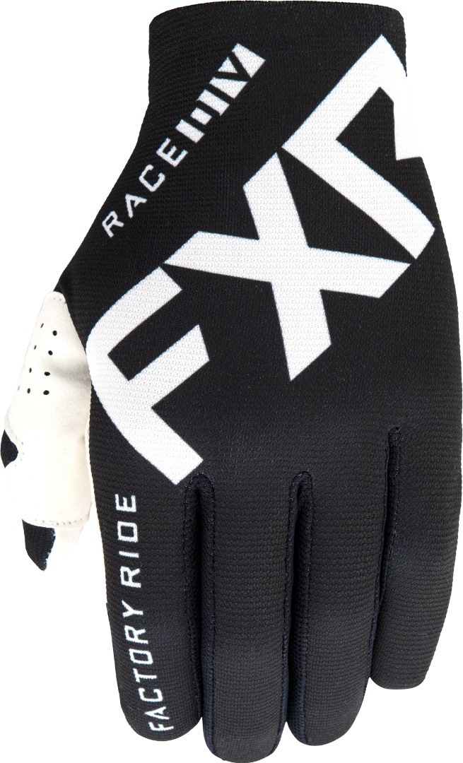 FXR Slip-On Lite MX Gear Youth Motocross Gloves, black-white, Size M, black-white, Size M