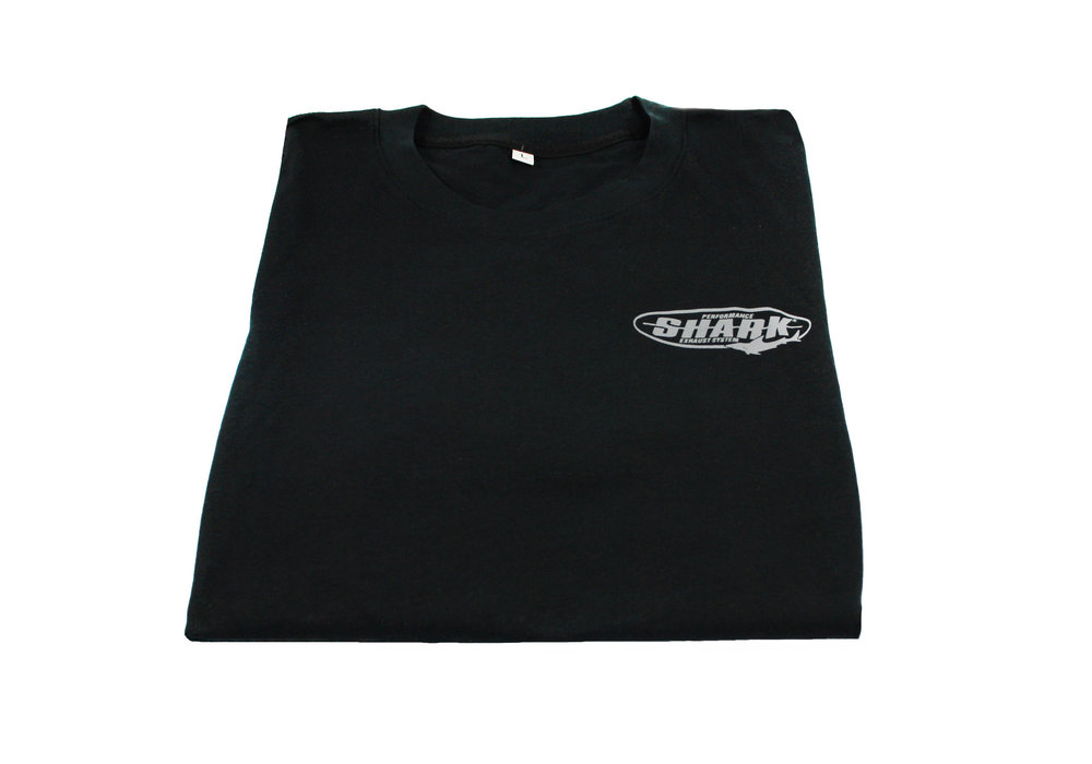 SHARK UDSTØDNING uni t-shirt L sort