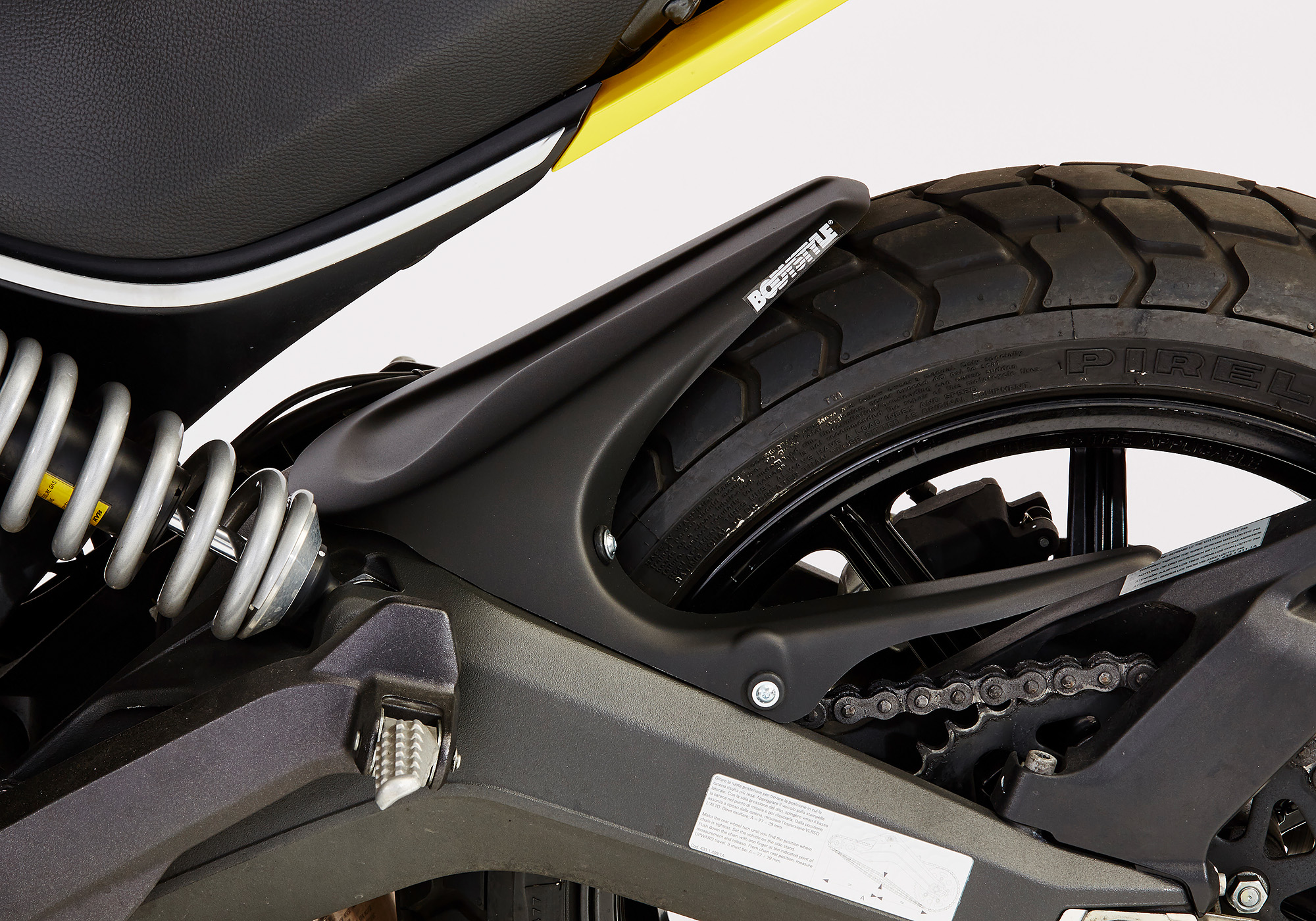 BODYSTYLE rear hugger ABS plastics black, black