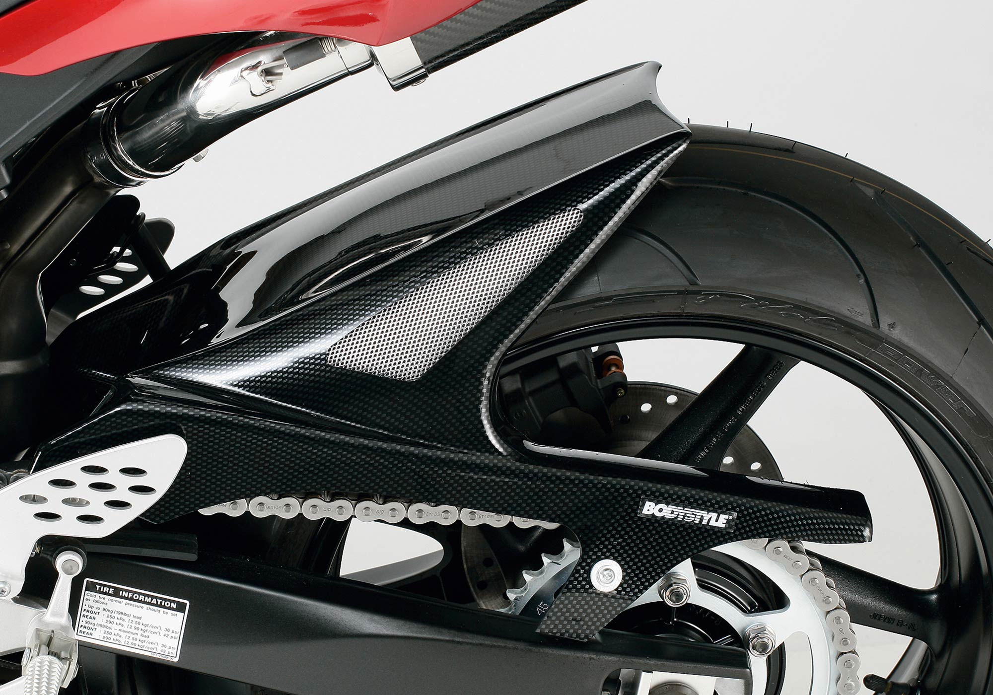 BODYSTYLE rear hugger ABS plastics carbon look, carbon