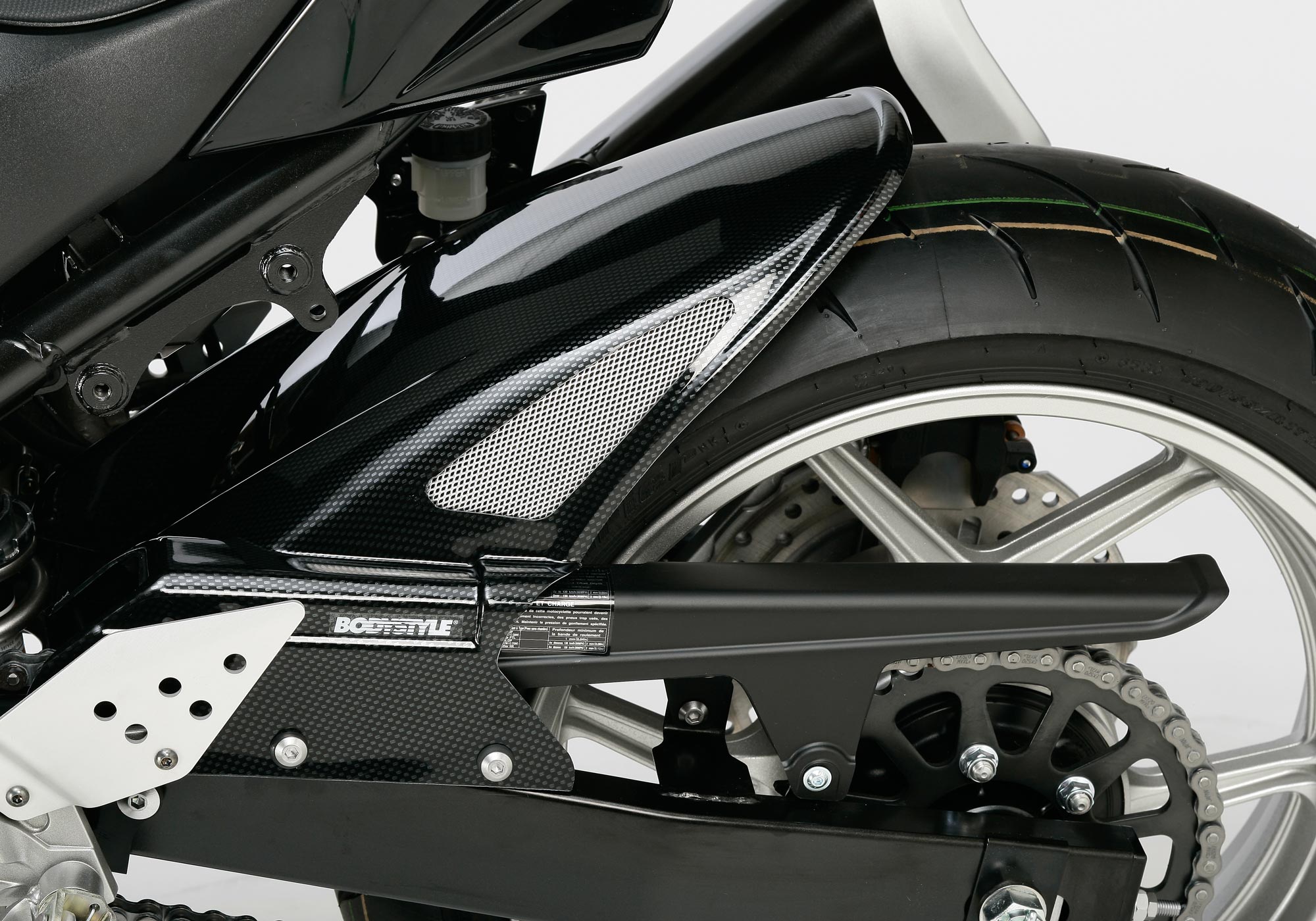 BODYSTYLE rear hugger ABS plastics carbon look, carbon