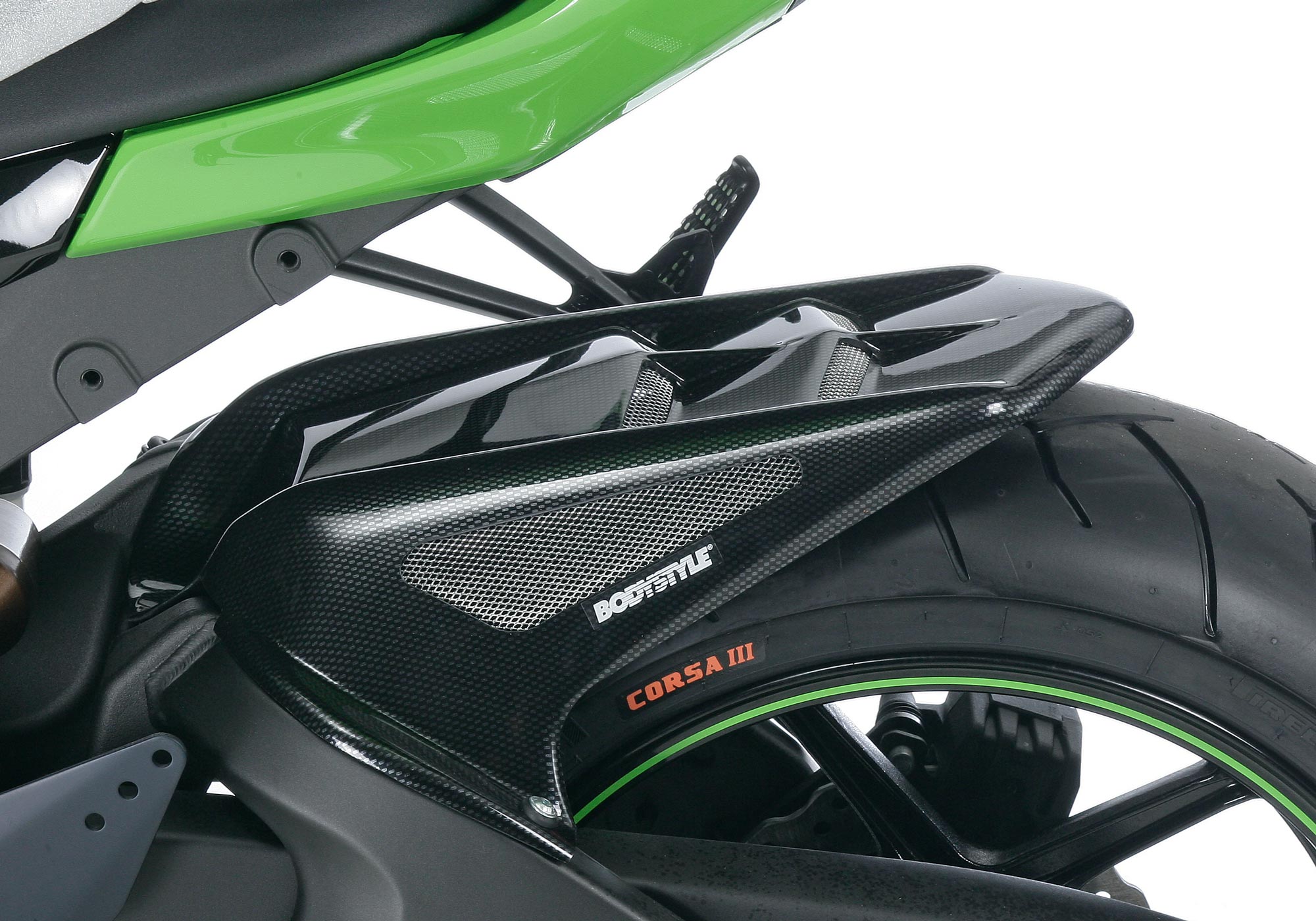 BODYSTYLE rear hugger ABS plastics carbon look, carbon