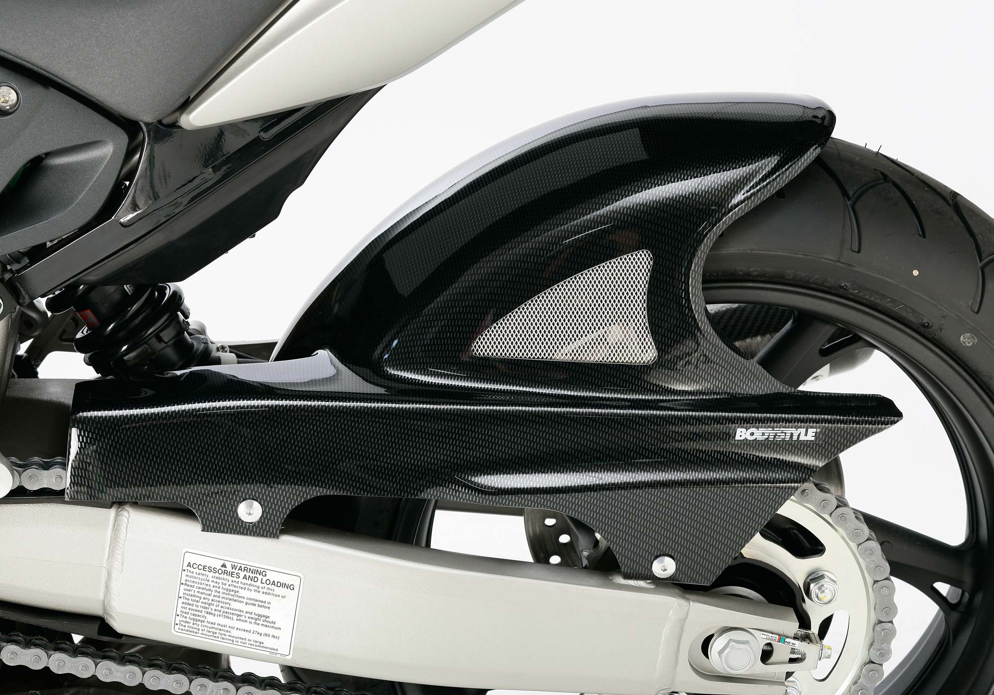 BODYSTYLE rear hugger ABS plastics carbon look, carbon