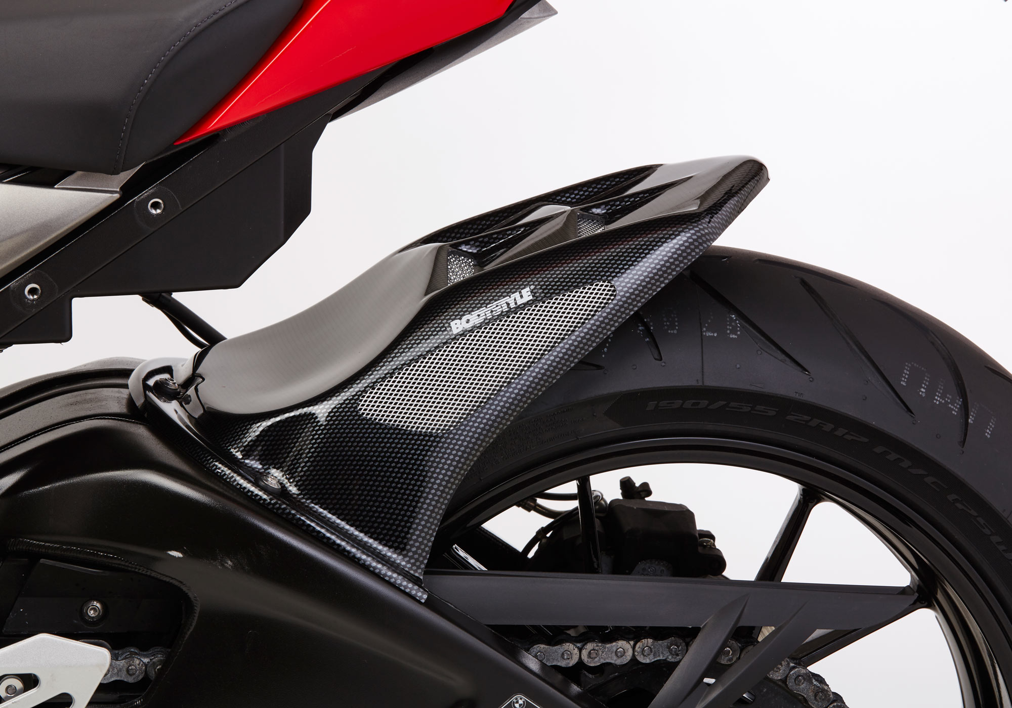BODYSTYLE rear hugger ABS plastics carbon look, carbon