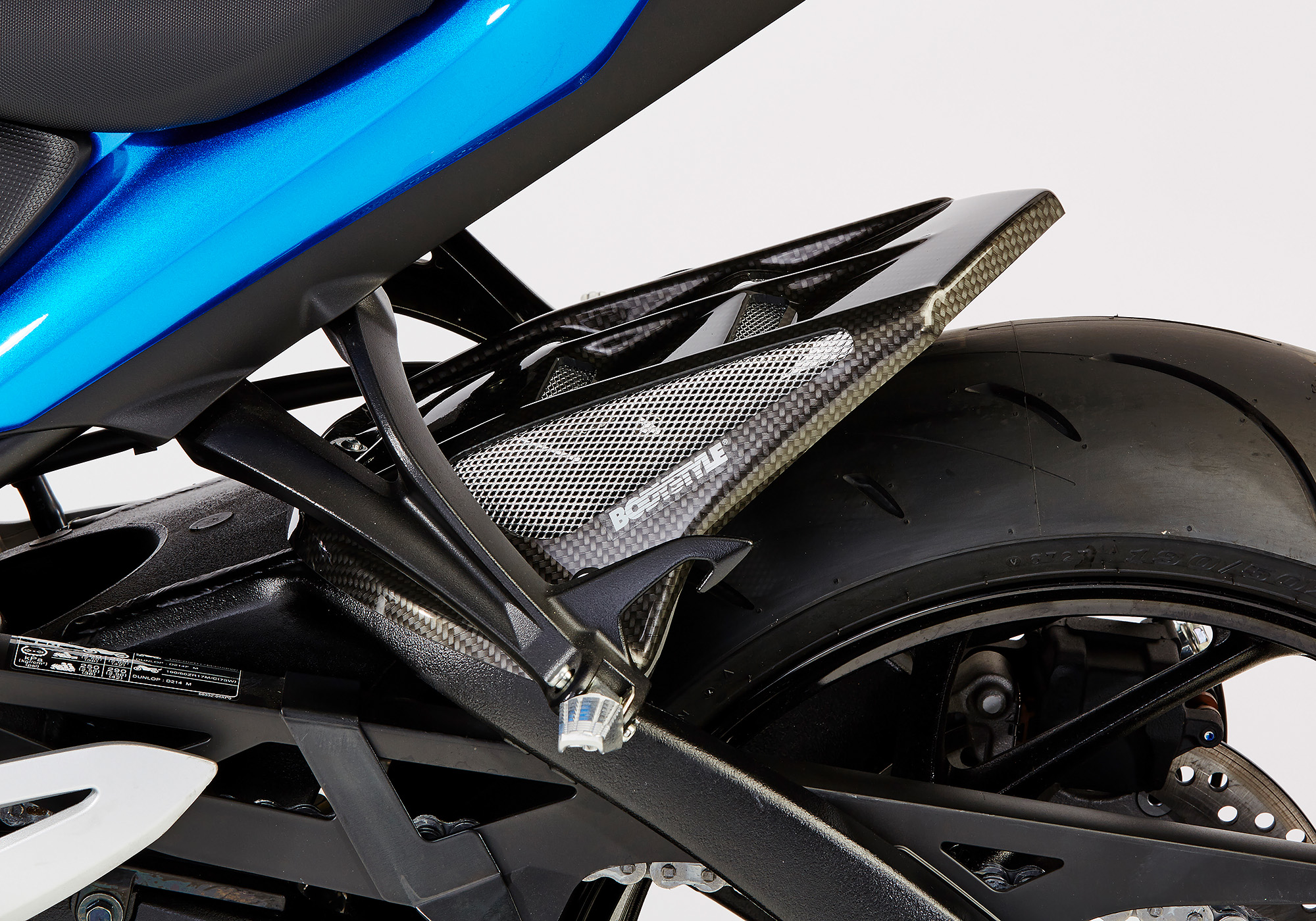 BODYSTYLE rear hugger ABS plastics carbon look, carbon