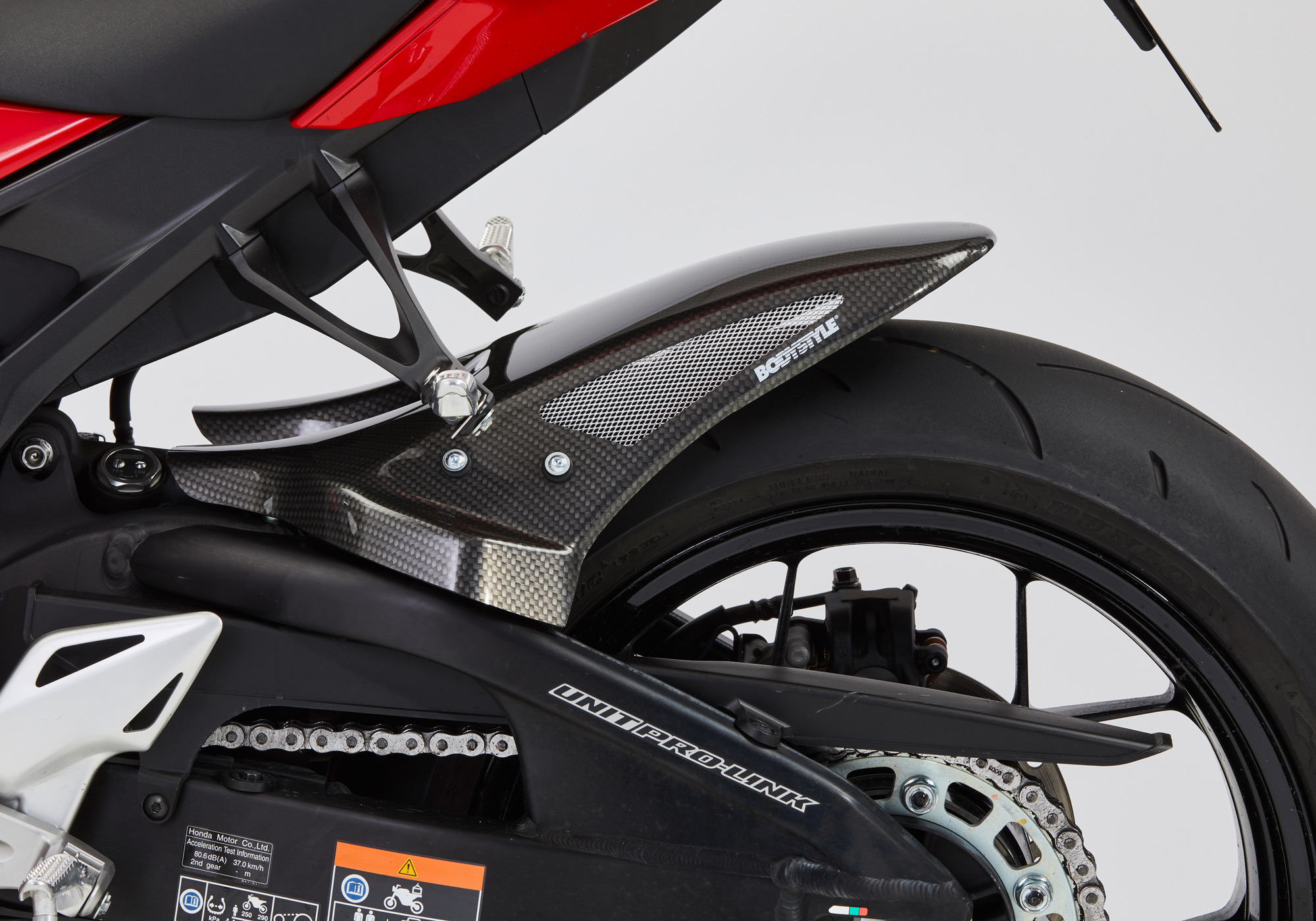 BODYSTYLE rear hugger ABS plastics carbon look, carbon