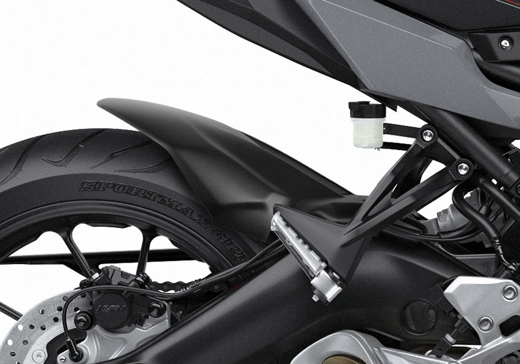 BODYSTYLE rear hugger ABS plastics matt black, black
