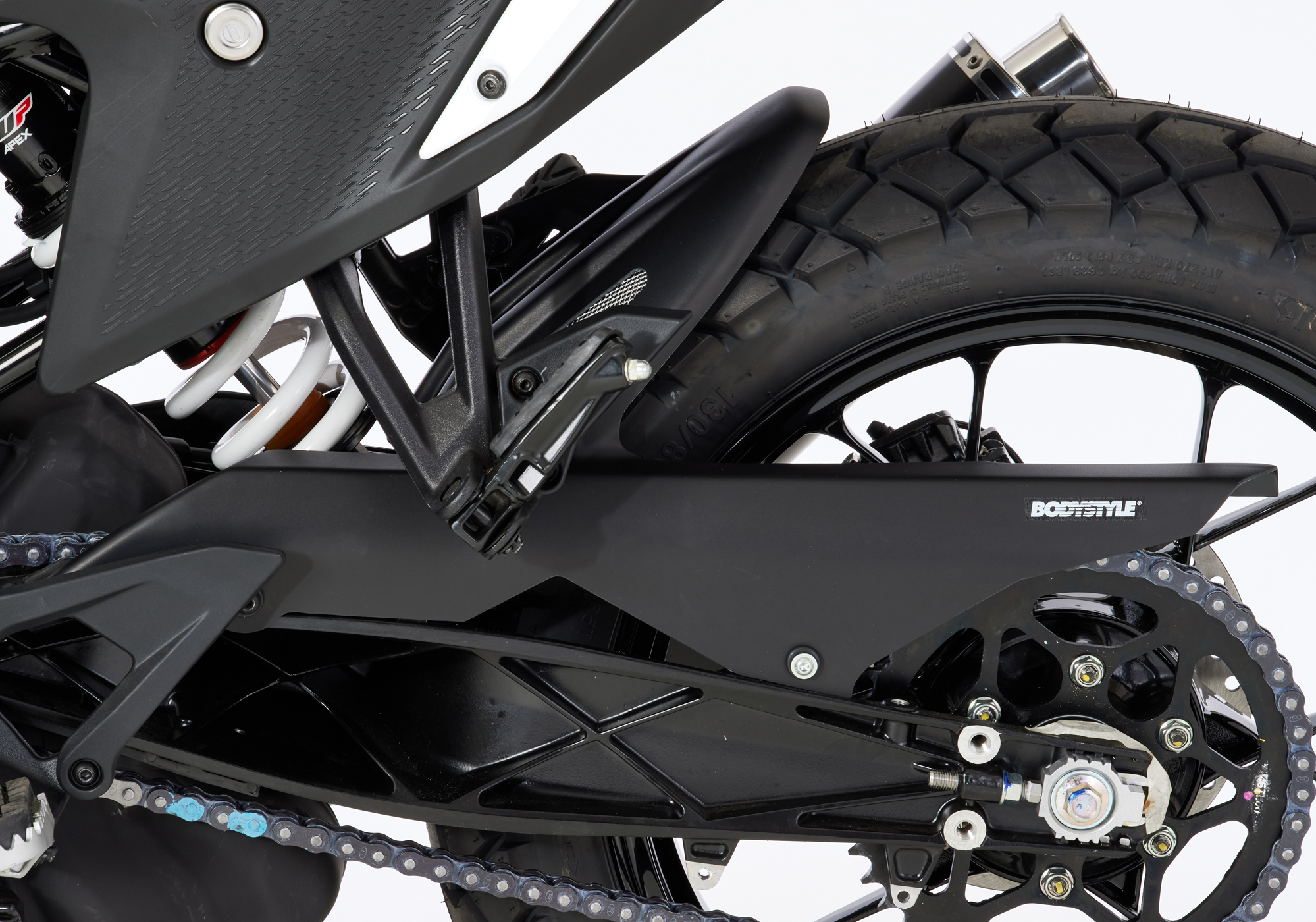 BODYSTYLE rear hugger ABS plastics black, black