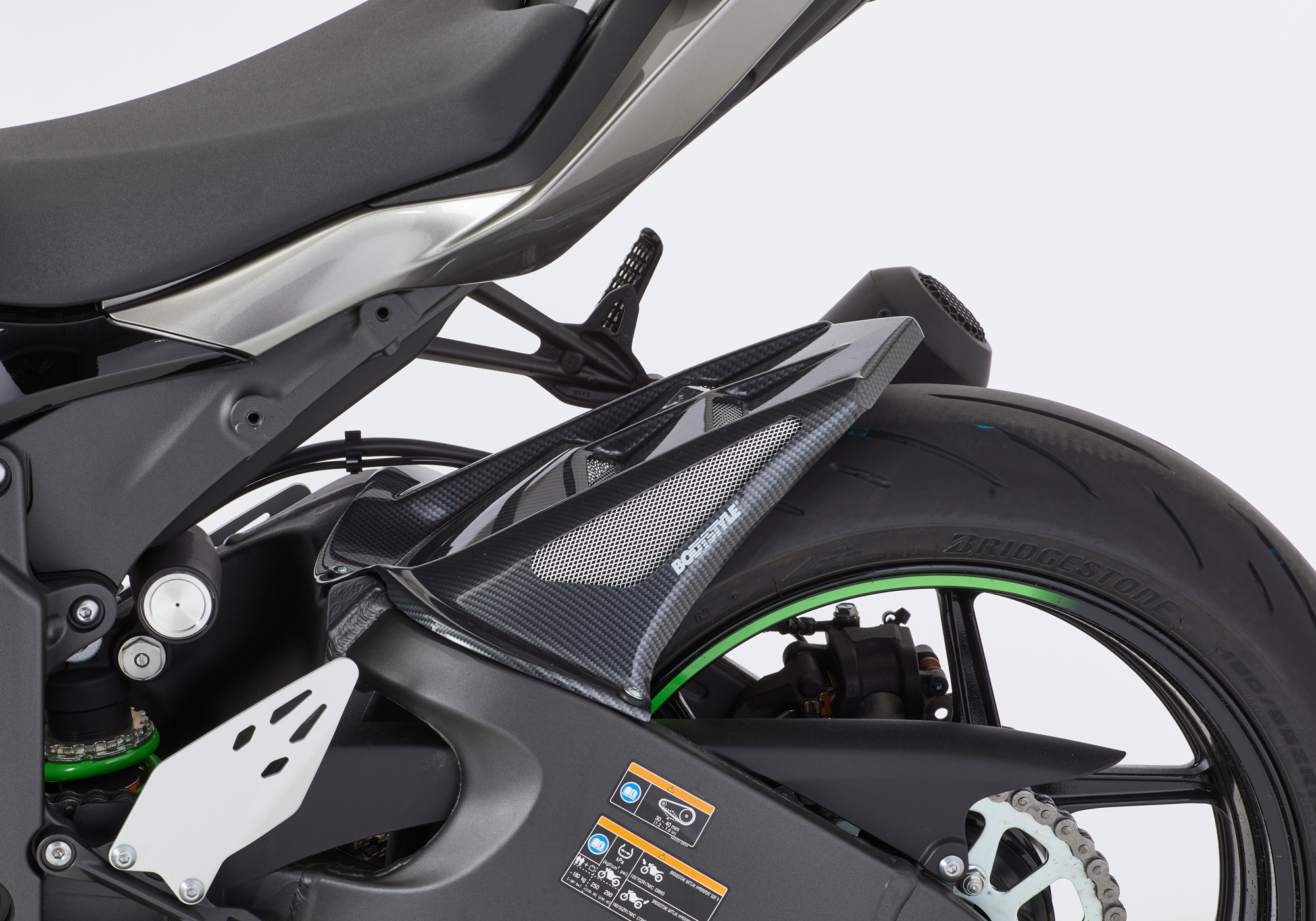 BODYSTYLE rear hugger ABS plastics carbon look, carbon