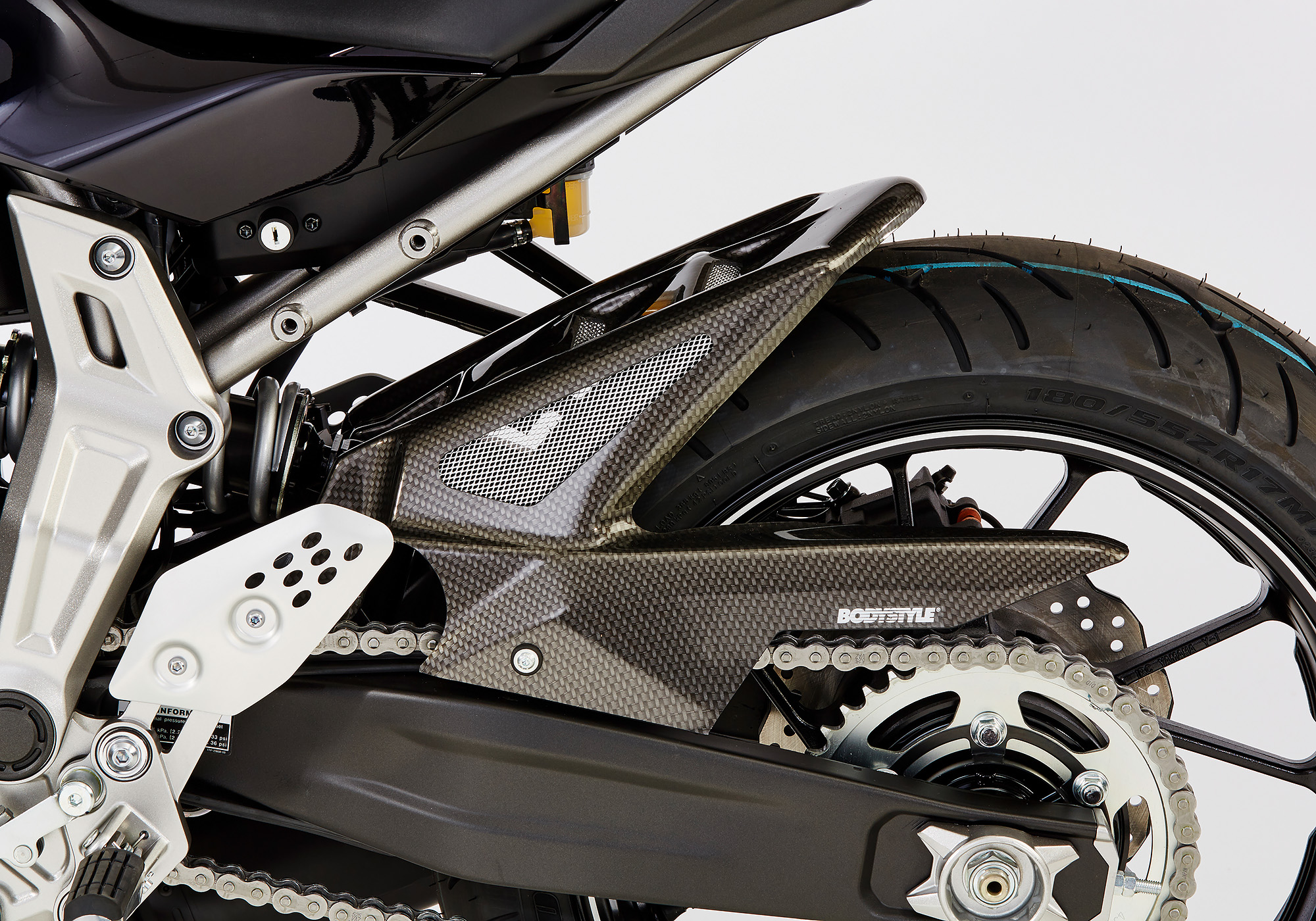 BODYSTYLE rear hugger ABS plastics carbon look, carbon