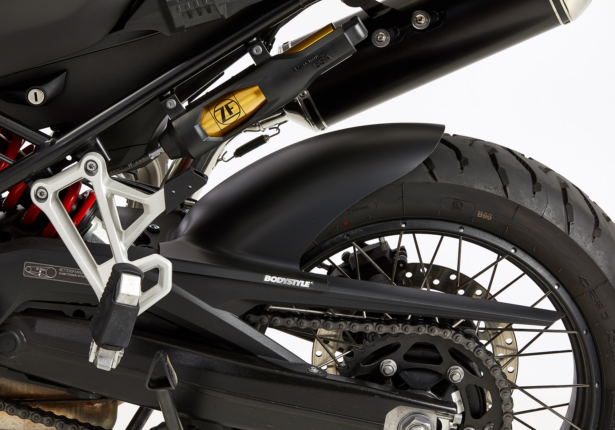 BODYSTYLE rear hugger ABS plastics black, black