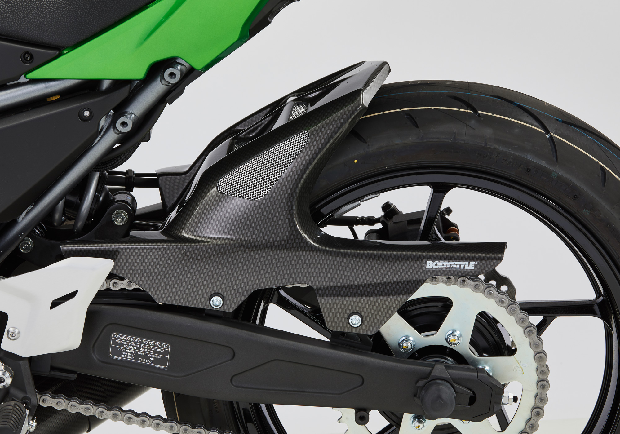 BODYSTYLE rear hugger ABS plastics carbon look, carbon