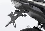 Kit porta targa PROTECH, incluso riflettore e piastra leggera acciaio inossidabile/nero alluminio rivestito in polvere