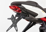 PROTECH license plate holder kit including reflector and plate light stainless steel/powder-coated aluminium black