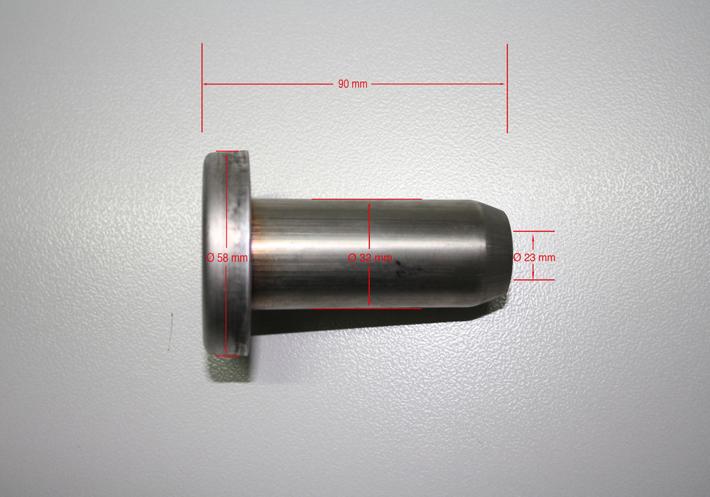 dB-killer standard Ø32 mm śruba na zewnątrz /dno ze stali nierdzewnej srebrny