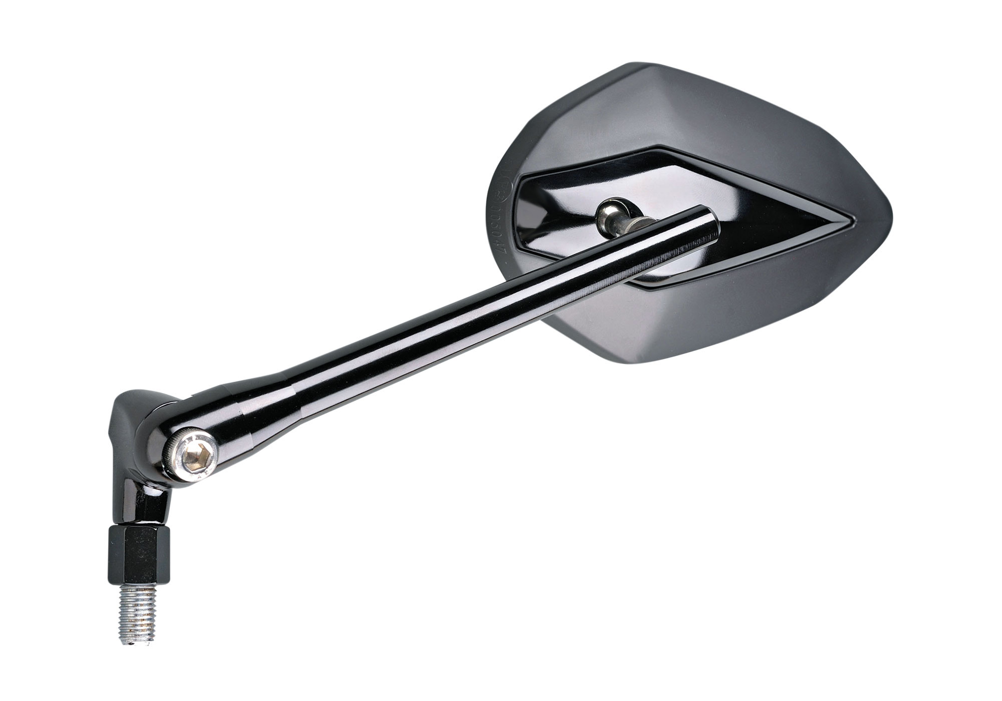PROTECH Spiegel GAZZINI XC-10 Aluminium CNC-gefräst/Kunststoff/Spiegelglas schwarz, schwarz