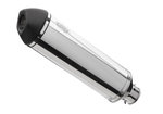 SHARK EXHAUST DSX-5 polished aluminium/end cap coated stainless steel matt black silver