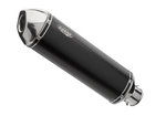 SHARK EXHAUST DSX-5 eloxed aluminium/end cap gepolijst roestvrij staal zwart