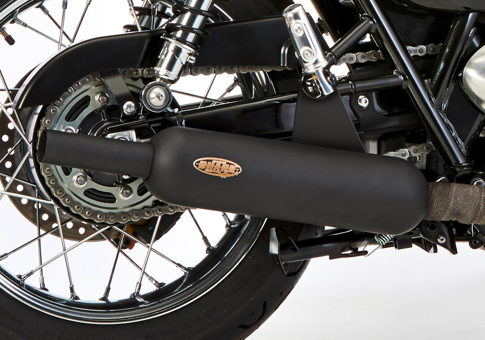 SHARK EXHAUST Retro Classic покрытием из нержавеющей стали матовый черный